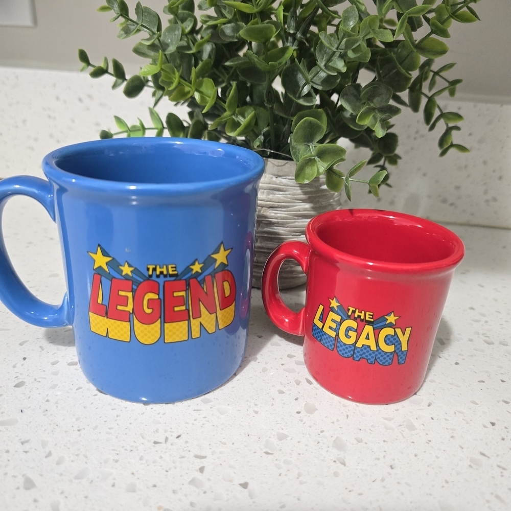 Hallmark The Legend and The Legacy Mug Set - Blue and Red